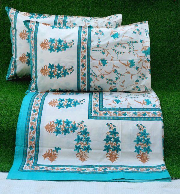 Luxury Premium Cotton Satin Stripe Bedsheets  Design-16