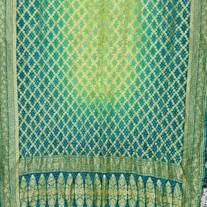 Pure banarasi georgette original hand bandej neemzari dupatta – Design:8