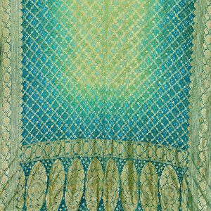 Pure banarasi georgette original hand bandej neemzari dupatta – Design:9