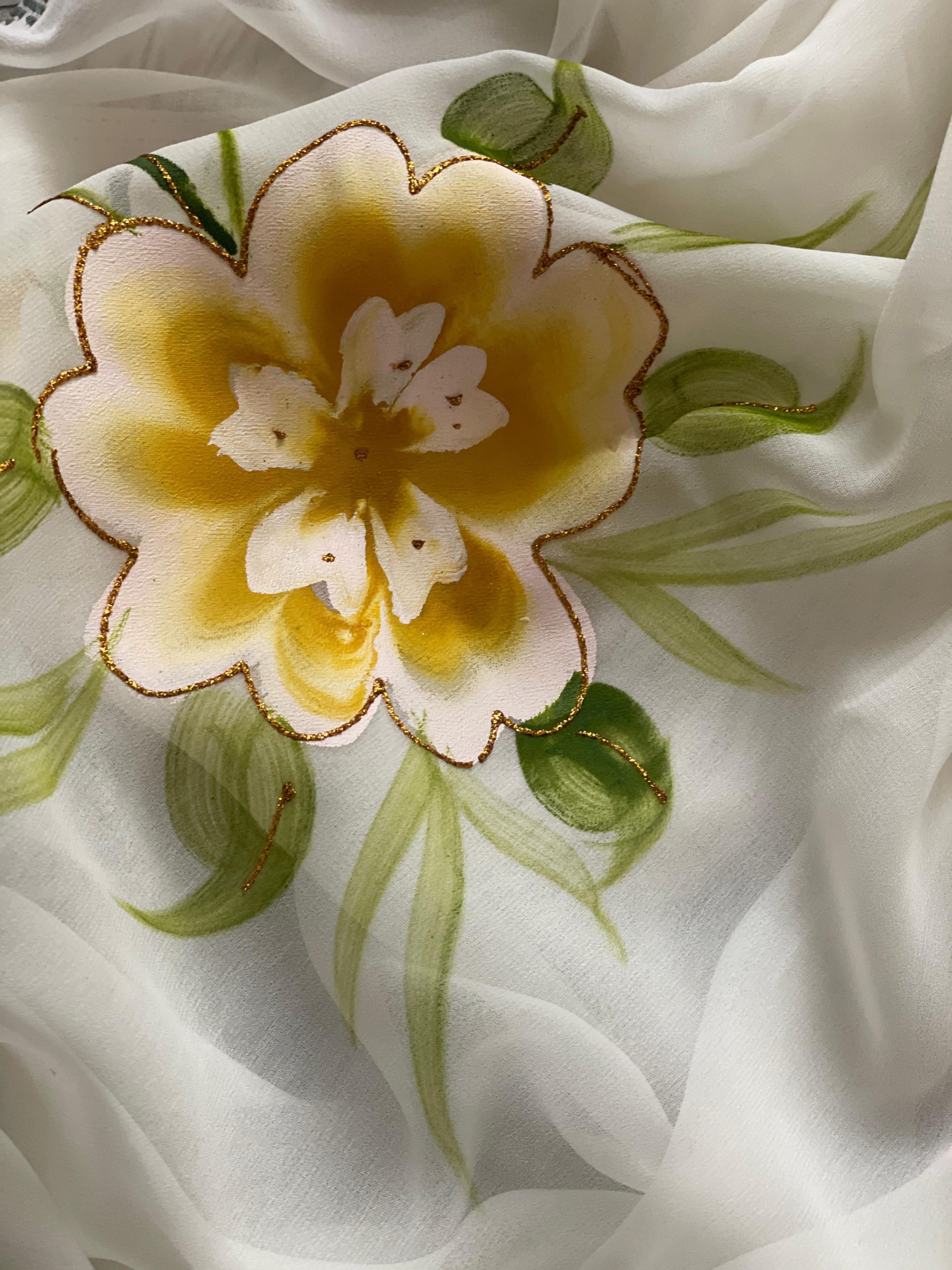 Floral Soft Georgette Saree - Image 3